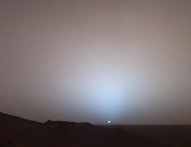 خورشید از سطح مریخ